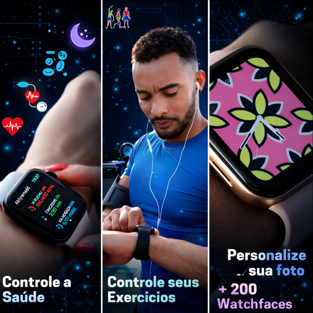 Smartwatch C11 Ultra 49mm Serie 11 Jogos Pulseira Extra Lançamento - Imagem 6