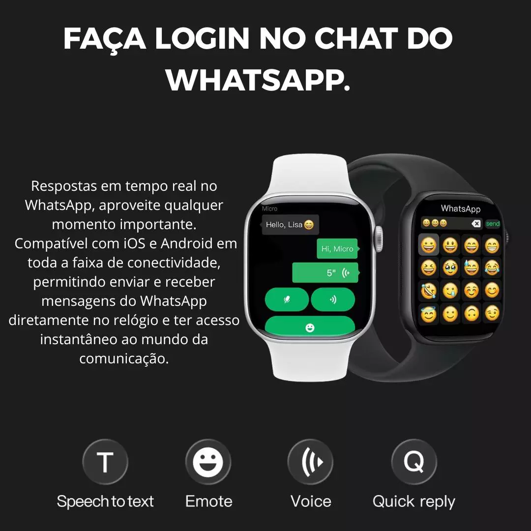 Smartwatch Microwear S11 Pro Amoled 2GB Série 11 Responde Whatsapp - Imagem 5
