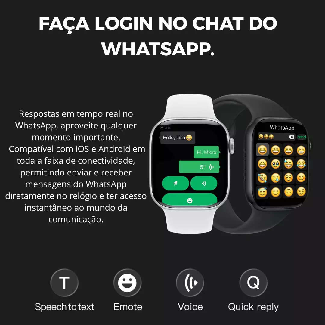 Smartwatch Microwear W11 Mini 1GB Série 11 Whatsapp A Prova D'água - Imagem 5