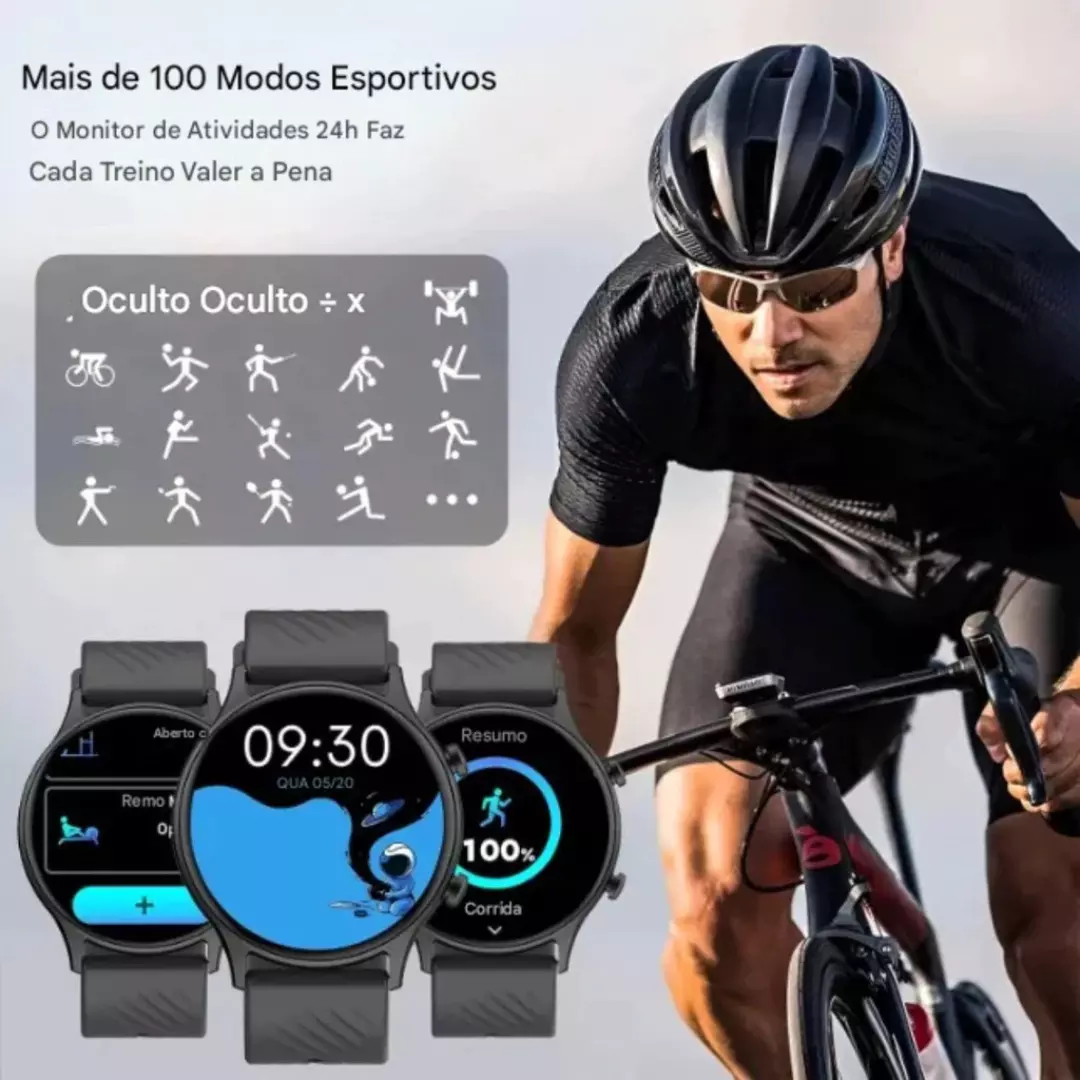 Smartwatch Peje ZW04 A Prova D'água Pulseira Extra - Imagem 6