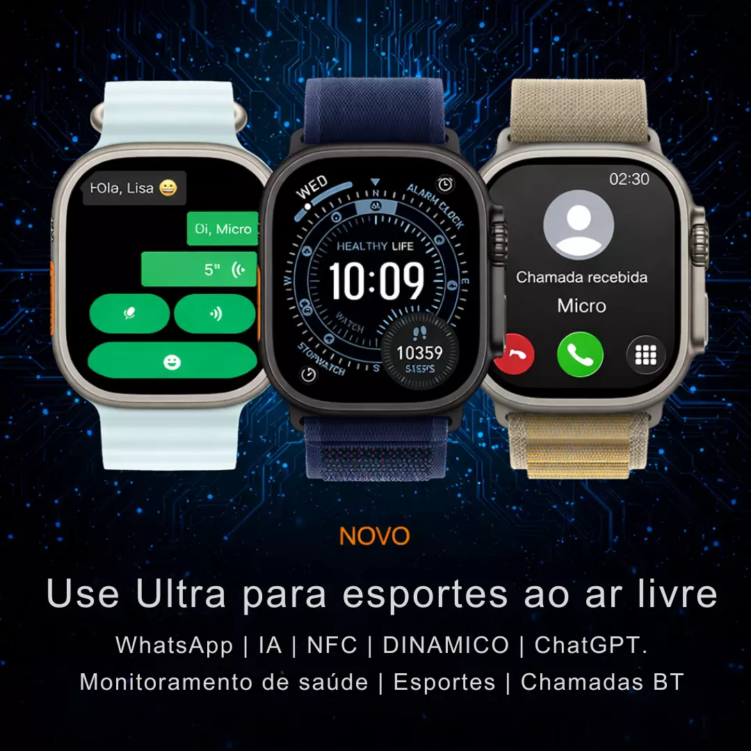 Smartwatch Microwear Ultra 5 Pro 49mm Serie 11 1GB Whatsapp - Imagem 5