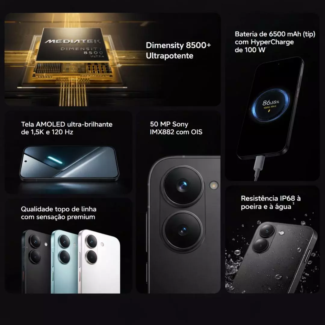 Smartphone Xiaomi Poco X8 Pro 5G 12GB 512GB - Imagem 3