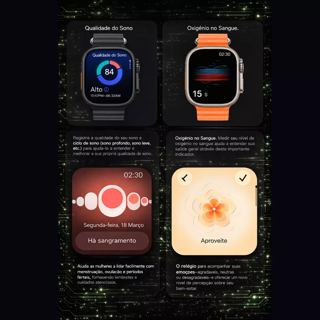 Smartwatch Microwear Ultra 5 Pro 49mm Serie 11 1GB Whatsapp - Imagem 8