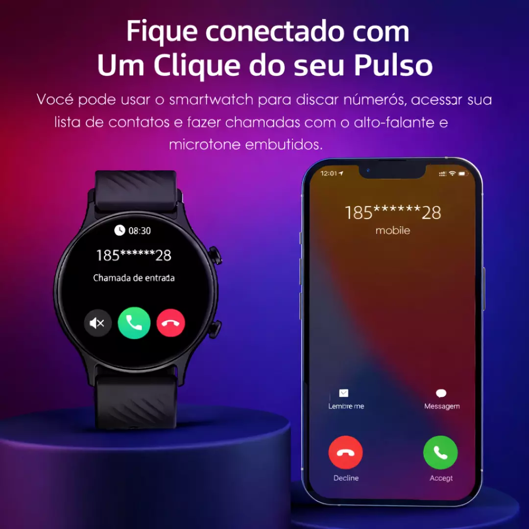 Smartwatch Peje ZW04 A Prova D'água Pulseira Extra - Imagem 11