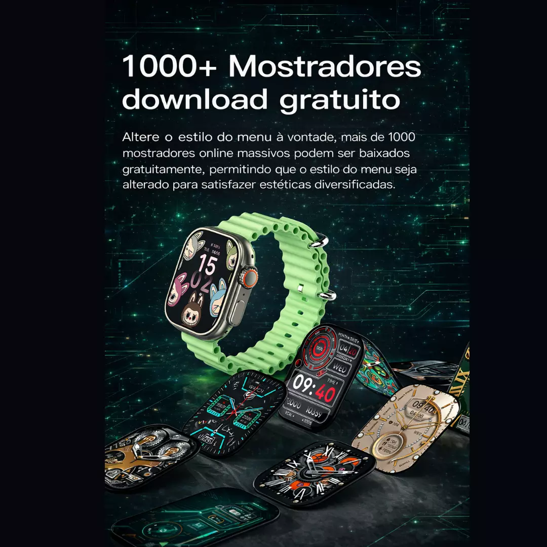 Smartwatch Microwear Ultra 5 Pro 49mm Serie 11 1GB Whatsapp - Imagem 9