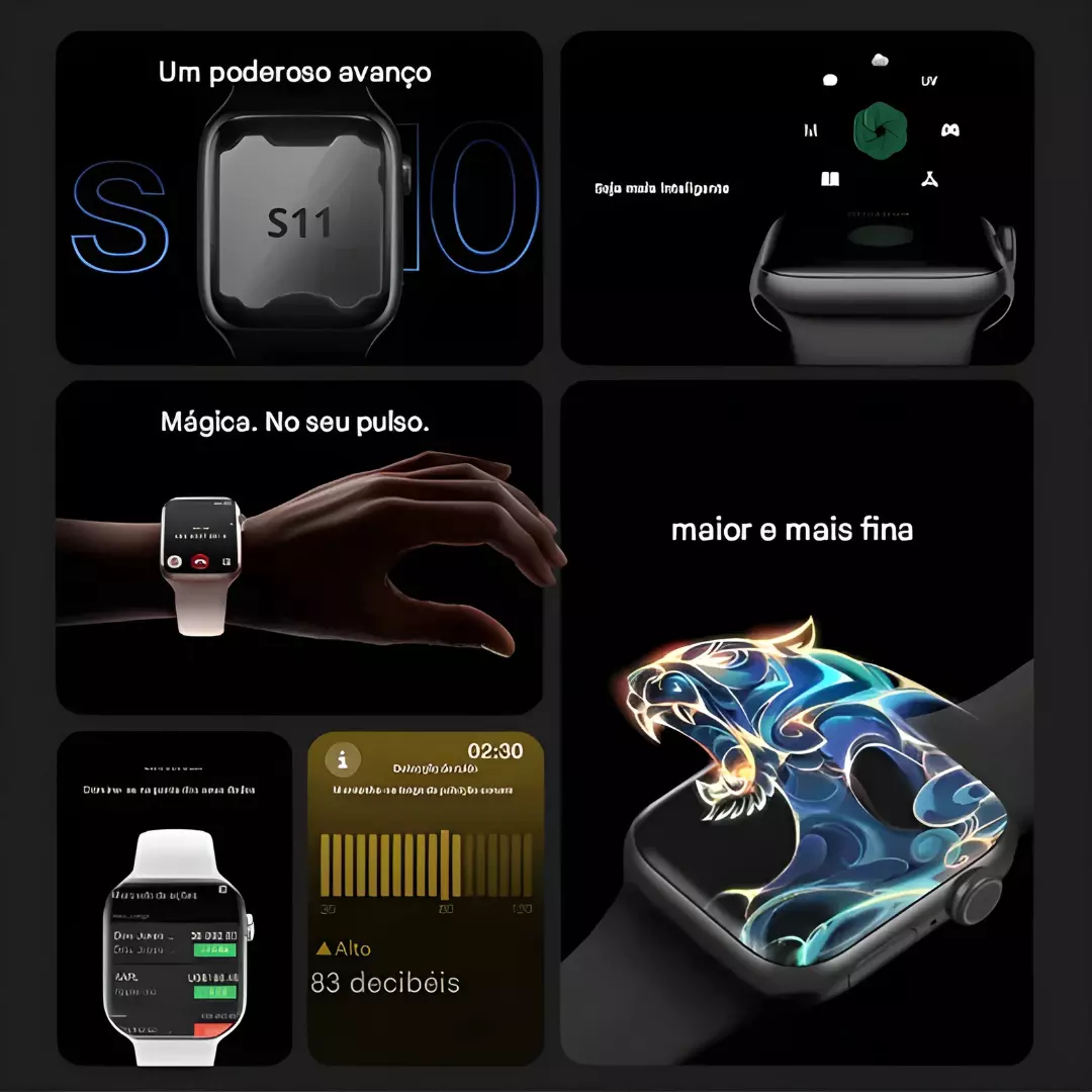 Smartwatch Microwear W11 Mini 1GB Série 11 Whatsapp A Prova D'água - Imagem 6
