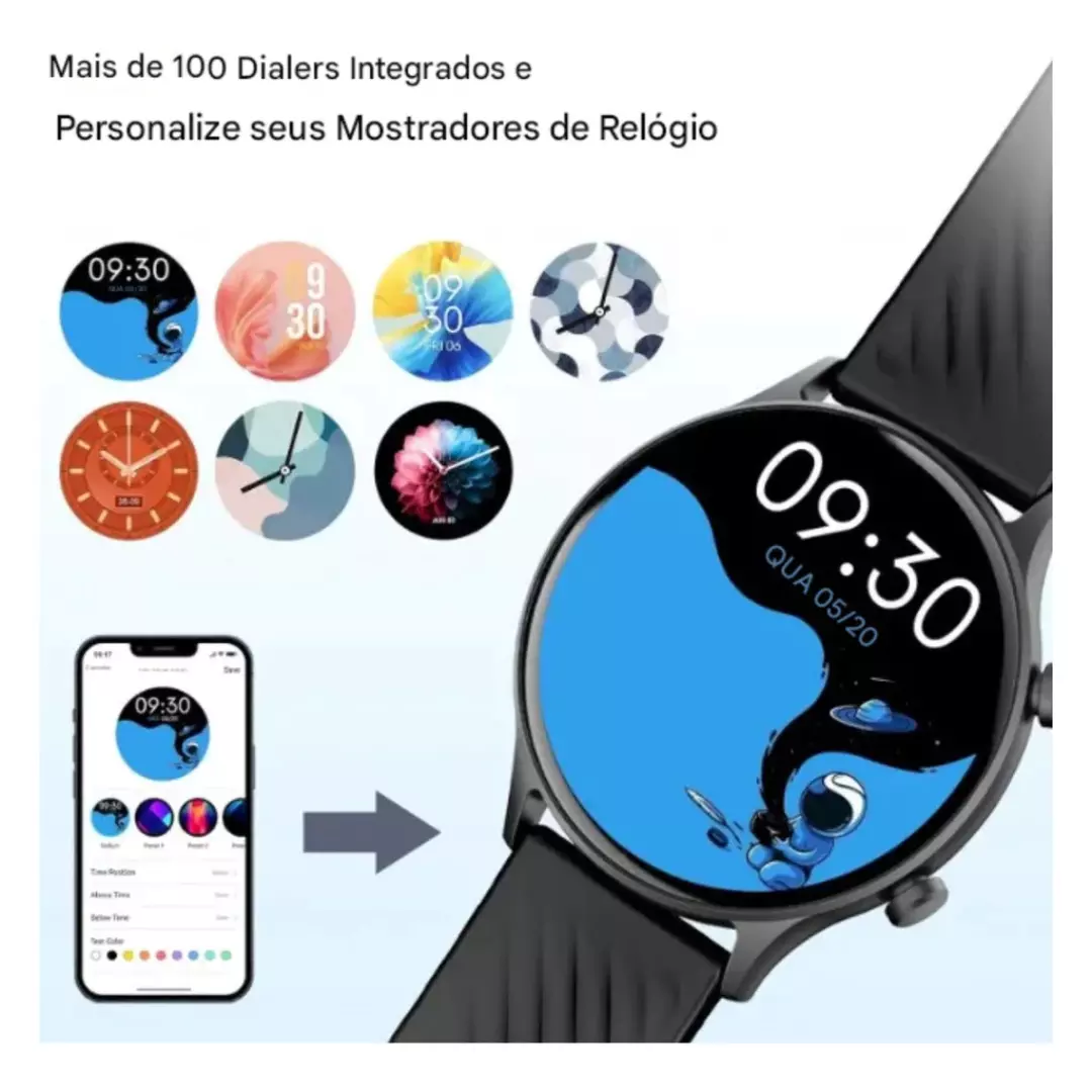 Smartwatch Peje ZW04 A Prova D'água Pulseira Extra - Imagem 5