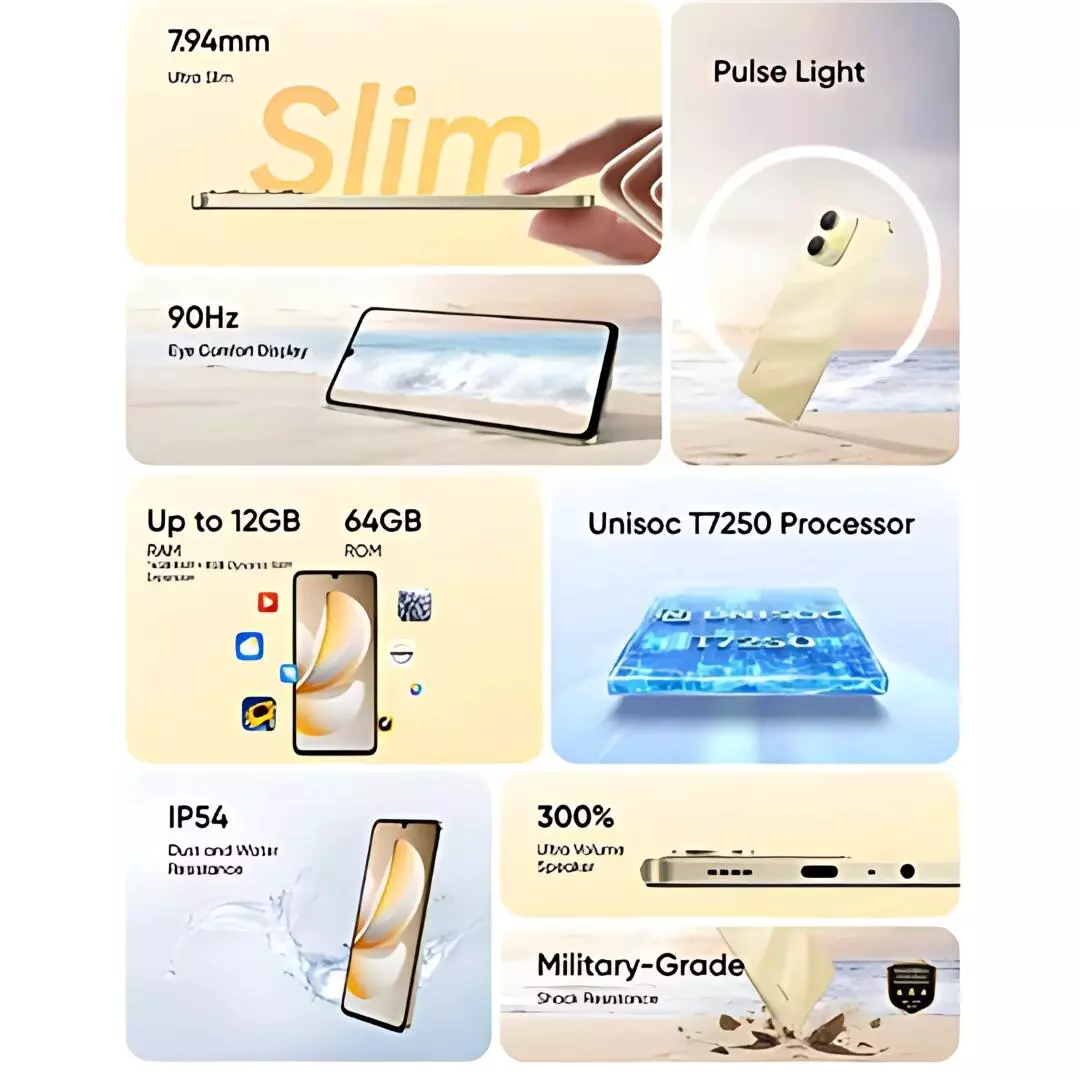 Smartphone Realme Note 70 8/256GB Ultra Slim - Imagem 7